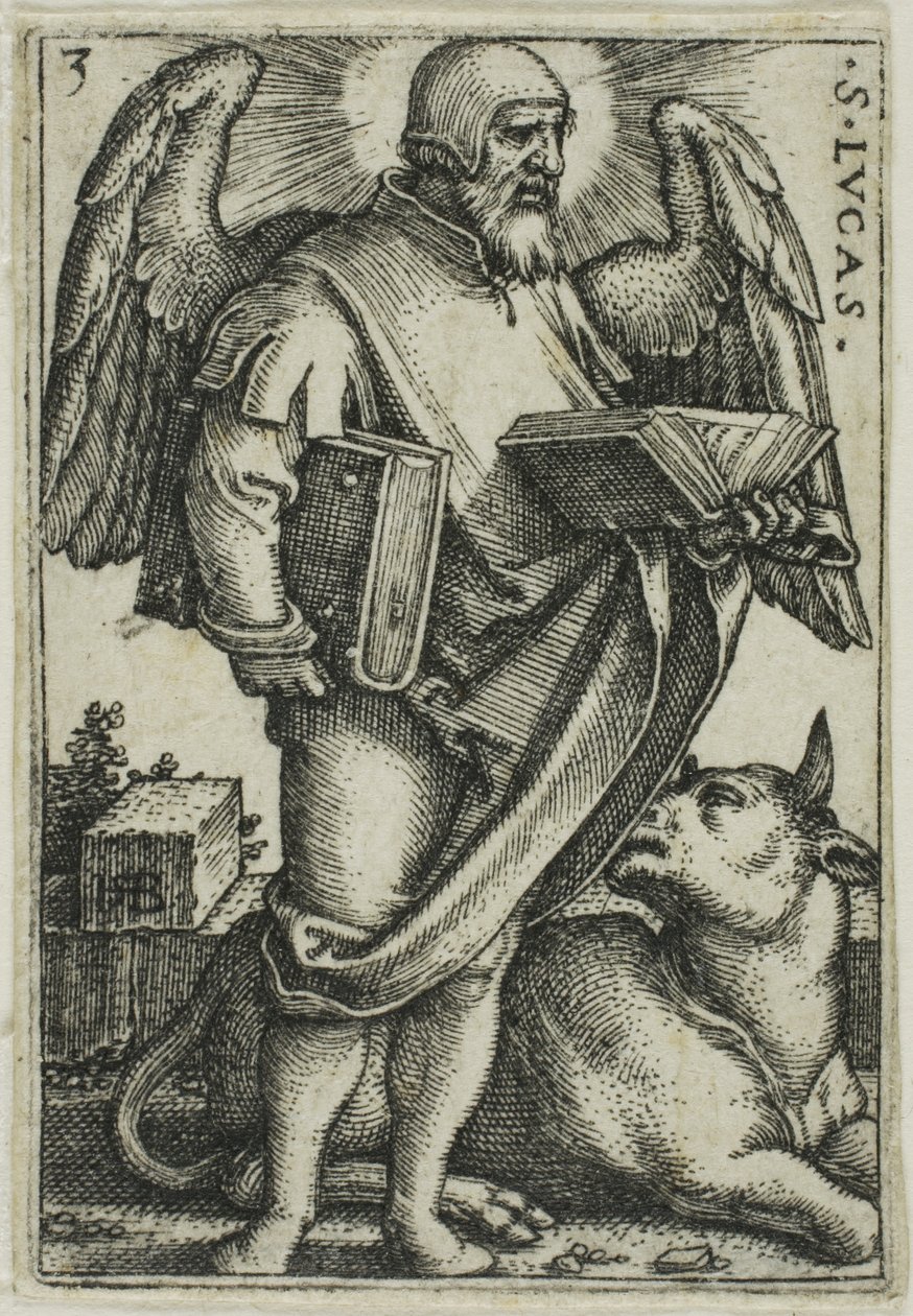 St Luke, från De fyra evangelisterna av Hans Sebald Beham