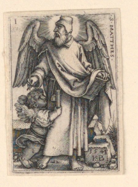 St. Matteus, från De fyra evangelisterna av Hans Sebald Beham