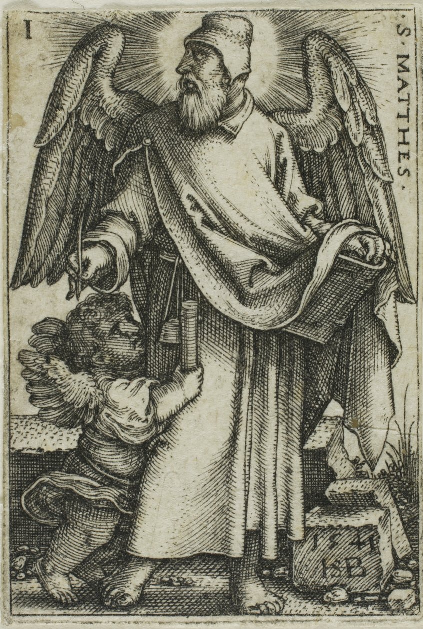 St. Matteus, från De fyra evangelisterna av Hans Sebald Beham