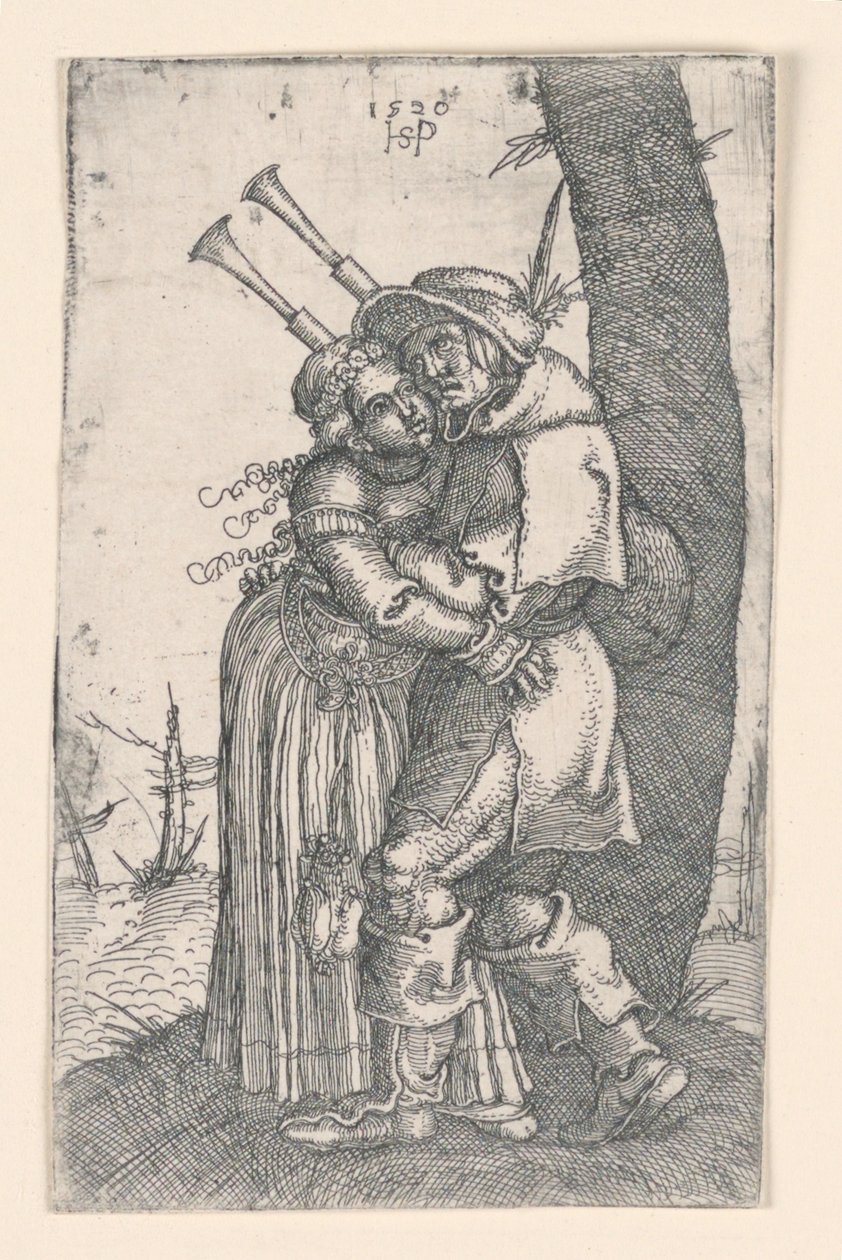 Säckpiparen av Hans Sebald Beham