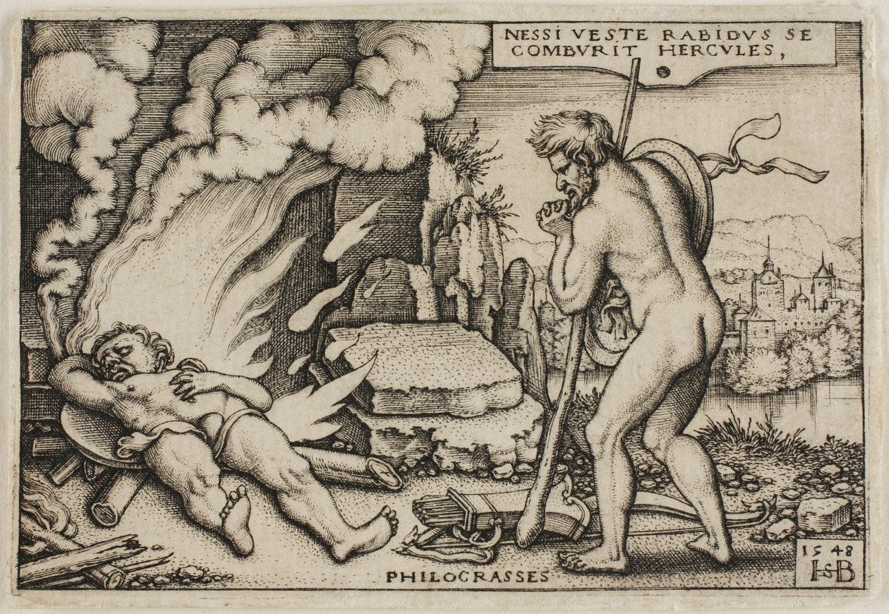 The Death of Hercules, från The Labors of Hercules av Hans Sebald Beham