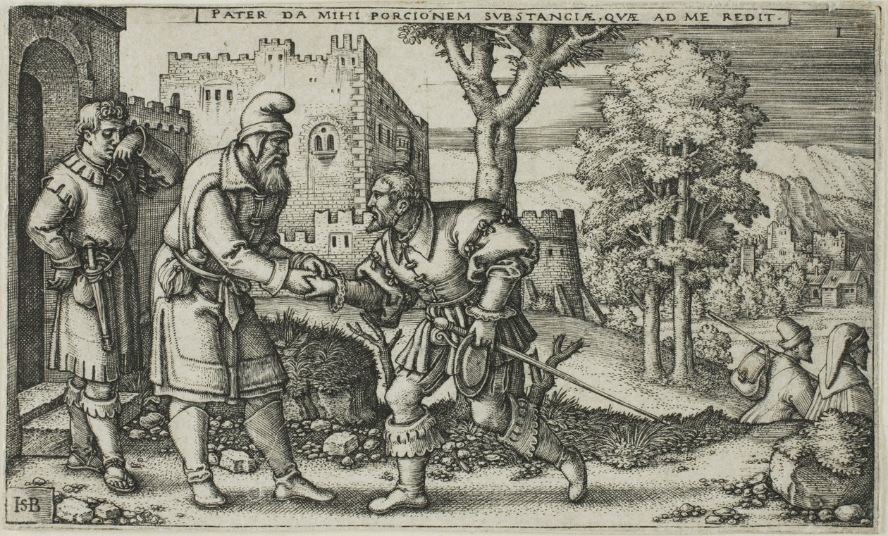 The Departure of the Prodigal Son, första delen av The History of the Prodigal Son av Hans Sebald Beham