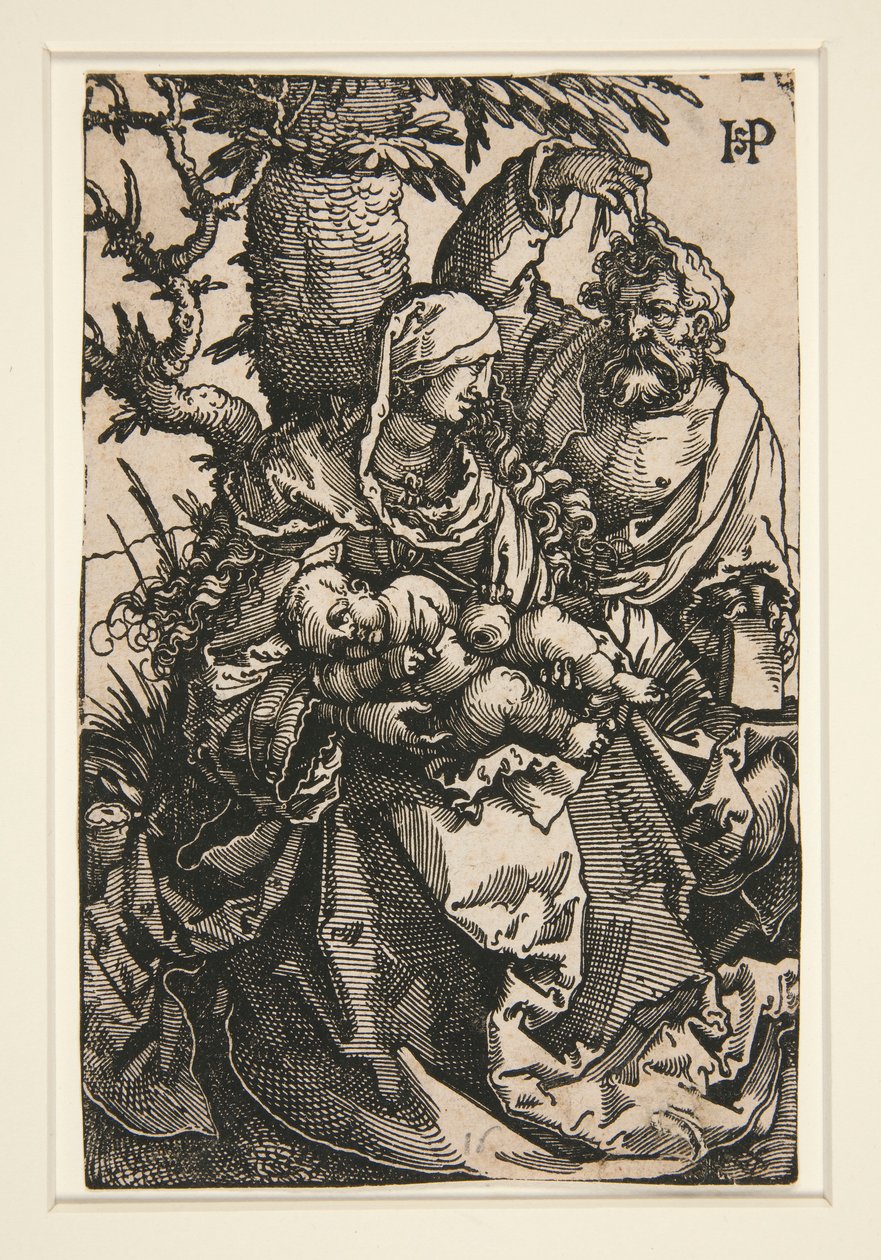Den heliga familjen under ett träd av Hans Sebald Beham