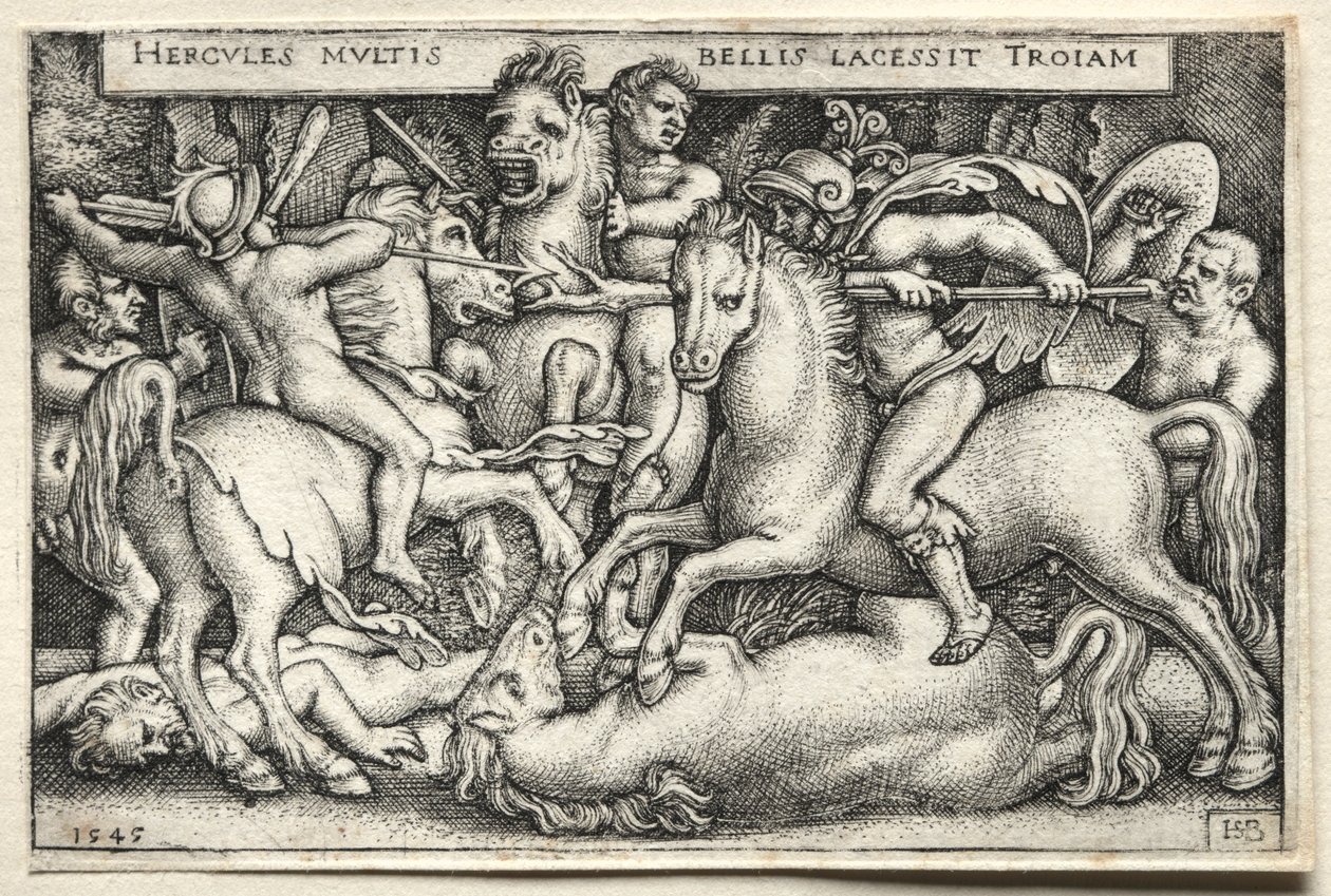 The Labours of Hercules: Hercules erövrar Troy av Hans Sebald Beham