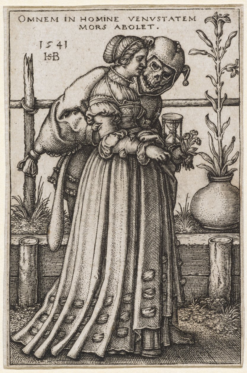 The Lady and Death, 1541 (kopparstick) av Hans Sebald Beham