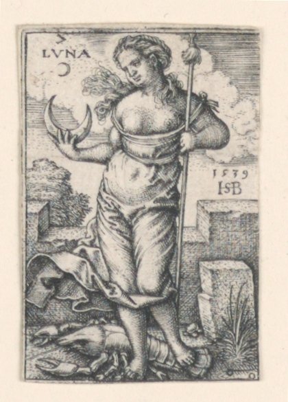 Månen, från De sju planeterna av Hans Sebald Beham