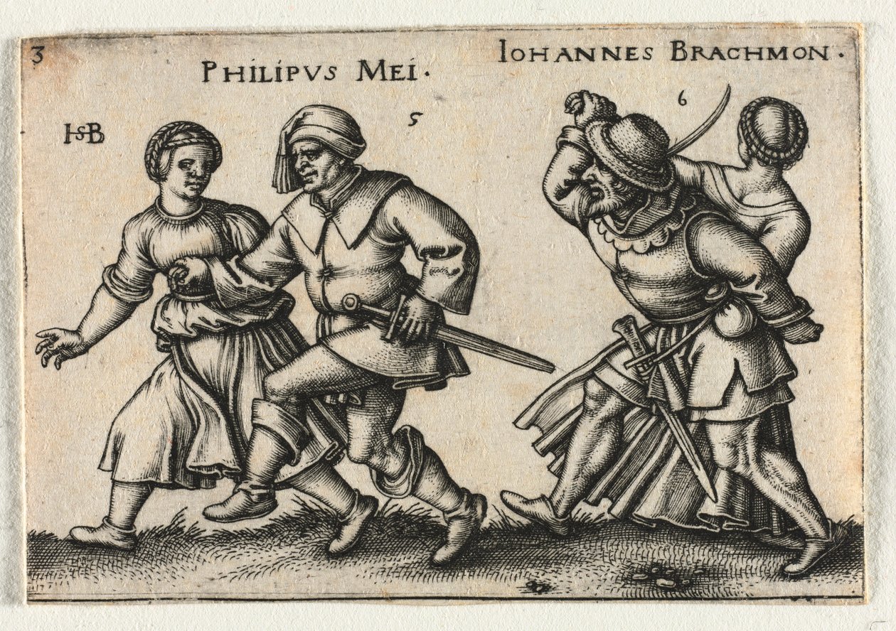 Bondbröllopet eller de tolv månaderna: 5-Philipus Mei 6-Johannes Brachmon, 1546. av Hans Sebald Beham