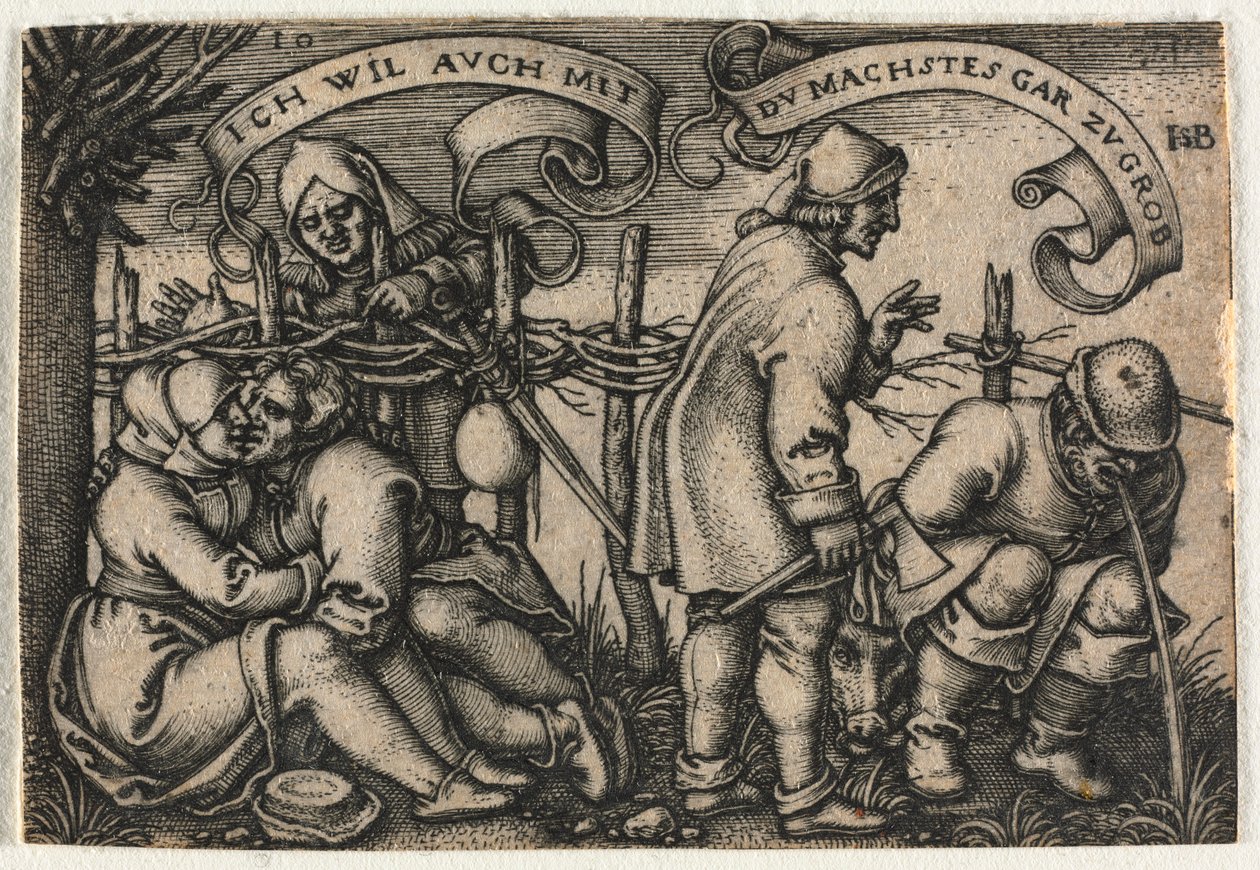 Bondbröllopet eller de tolv månaderna: nr 10, 1546. av Hans Sebald Beham