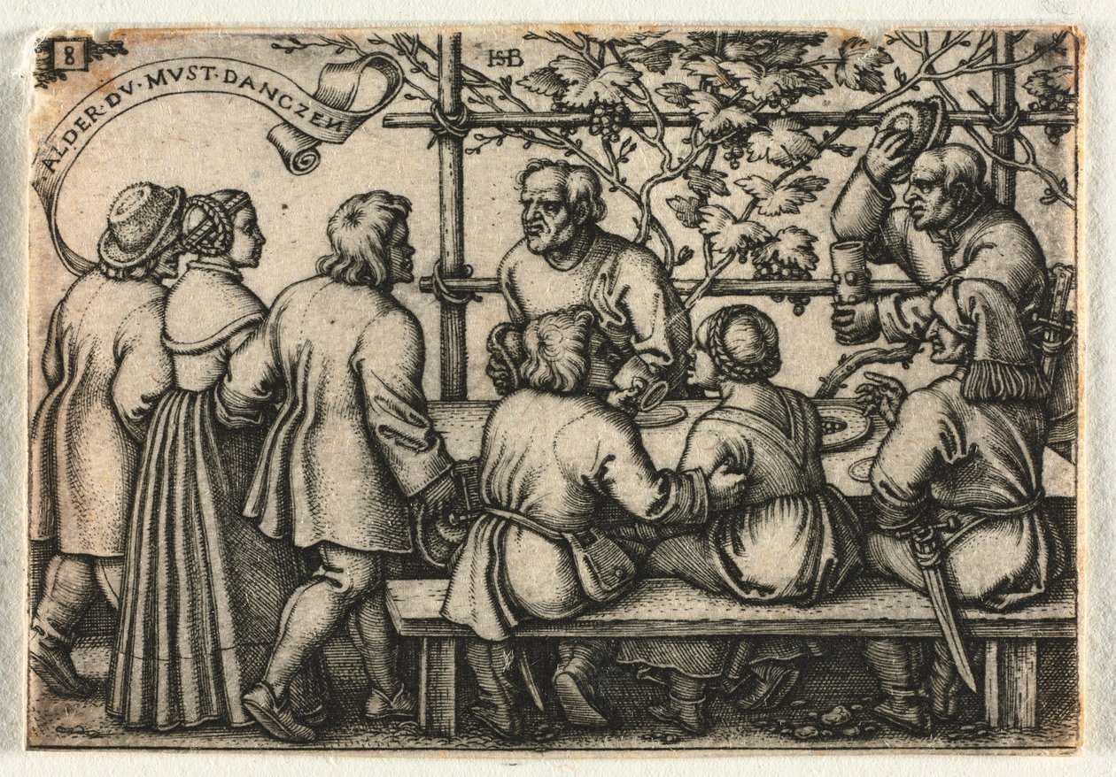 Bondbröllopet eller de tolv månaderna: nr 8, 1546. av Hans Sebald Beham