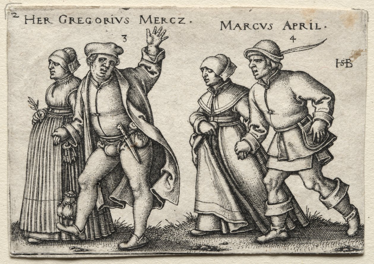 Bybröllopet: Hennes Gregorius Mercz / Marcus April av Hans Sebald Beham
