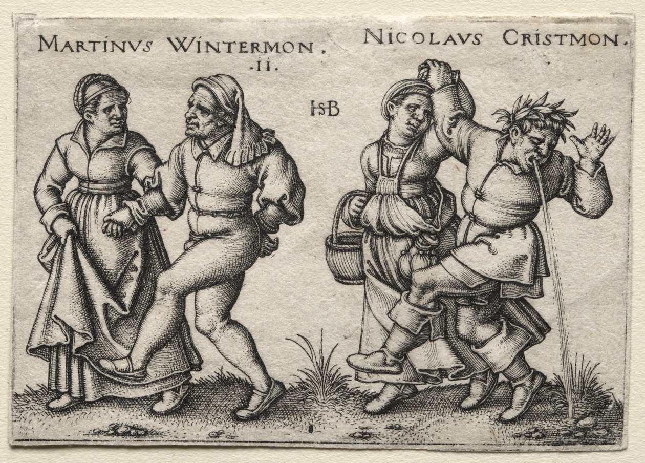 Bybröllopet: Martinus Wintermon / Nicolaus Cristmon av Hans Sebald Beham
