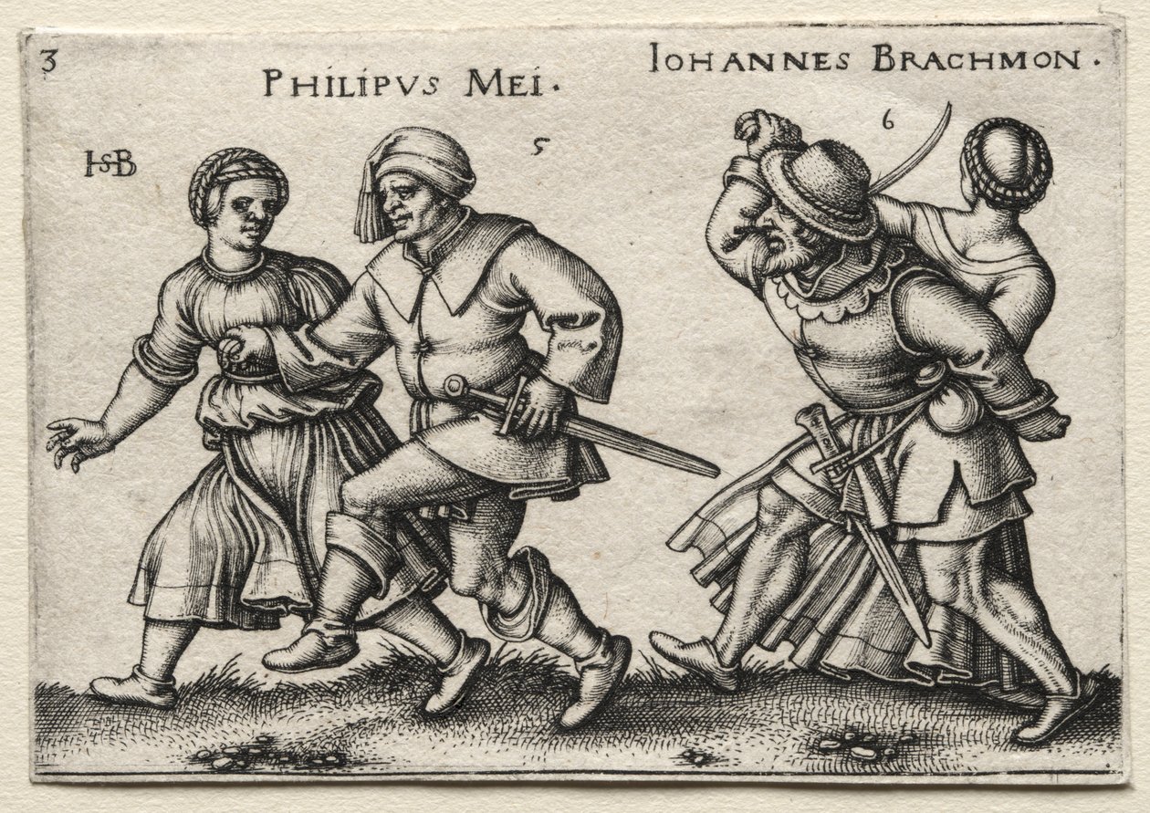 Byns bröllop: Philipus Mei / Johannes Brachmon av Hans Sebald Beham