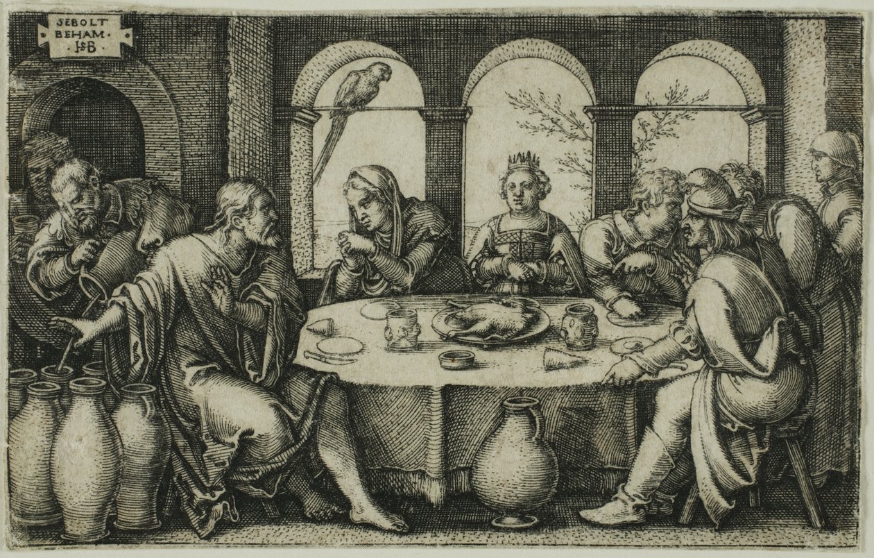 Bröllopet på Cana av Hans Sebald Beham