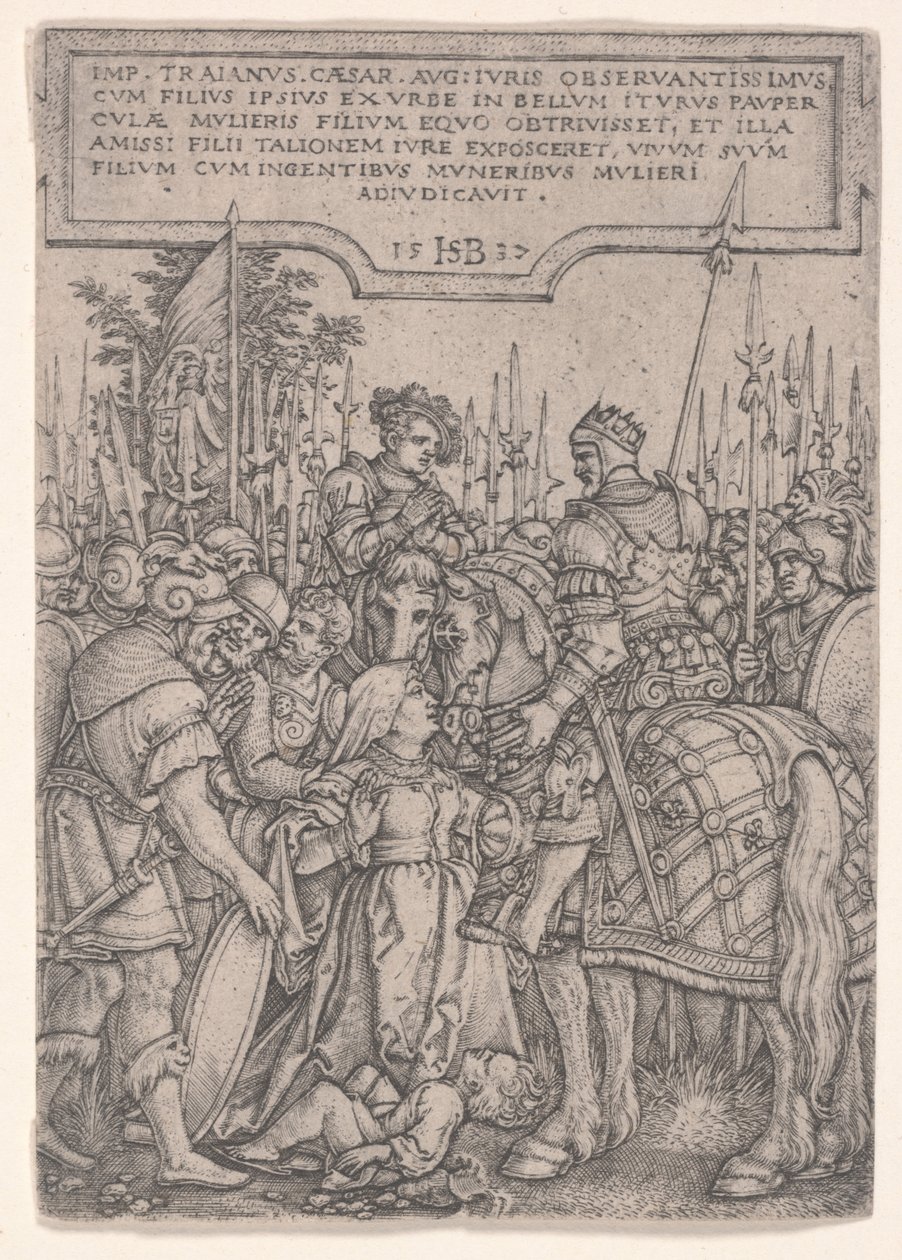 Trajanus rättvisa av Hans Sebald Beham