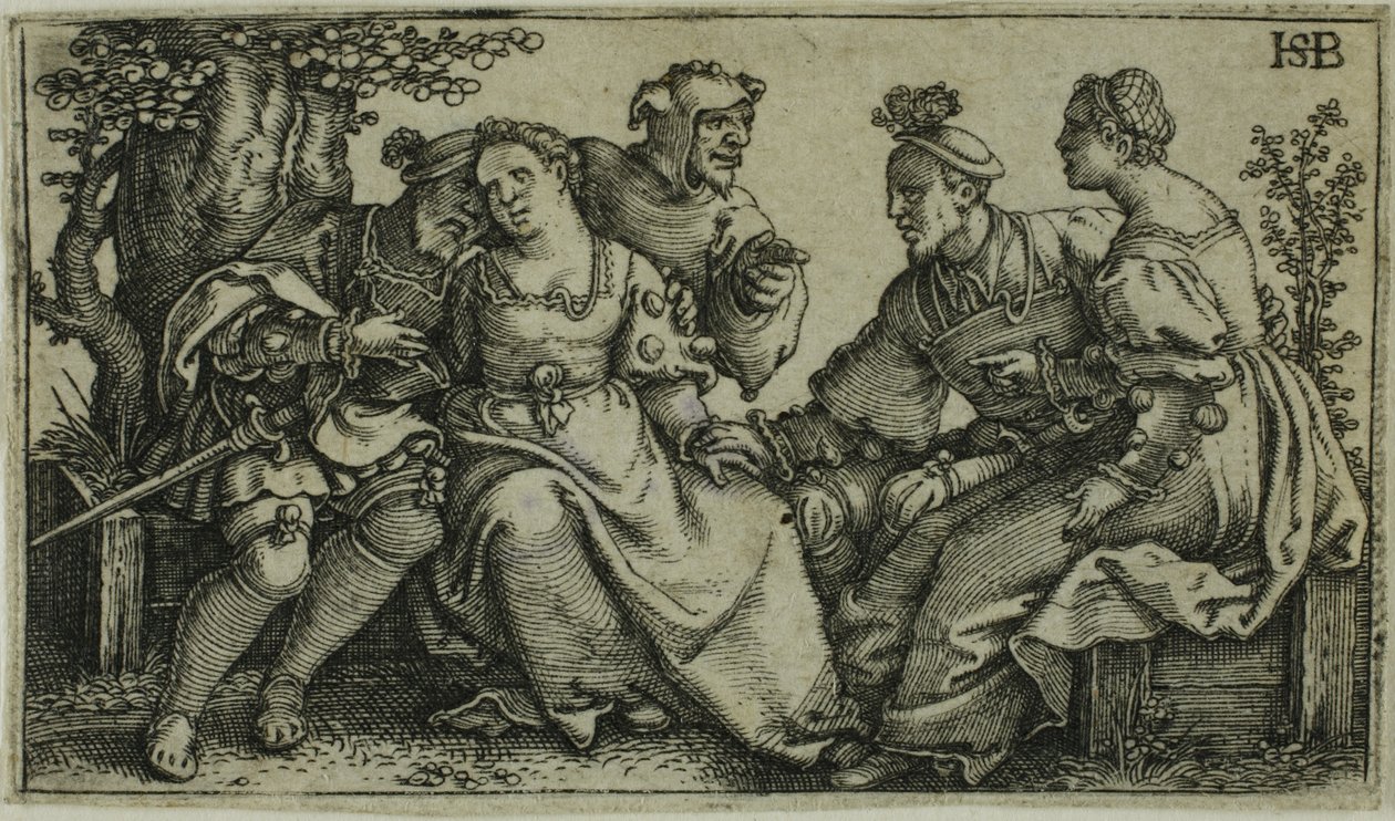 Två par och buffongen av Hans Sebald Beham