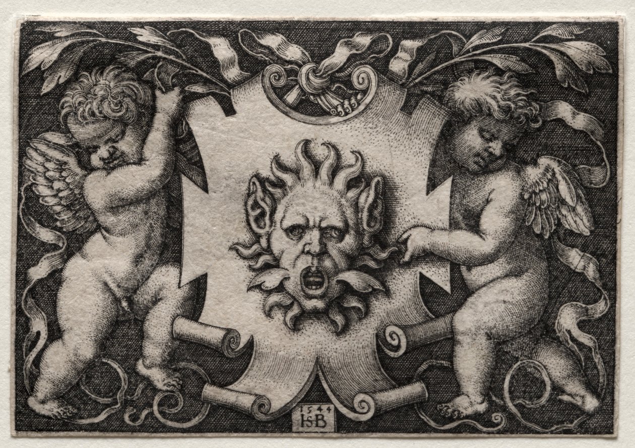 Vinjett med mascaron av Hans Sebald Beham