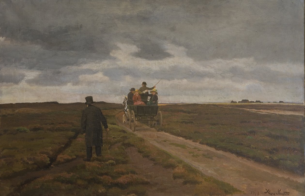Hedlandskap med dagvagn av Hans Smidth
