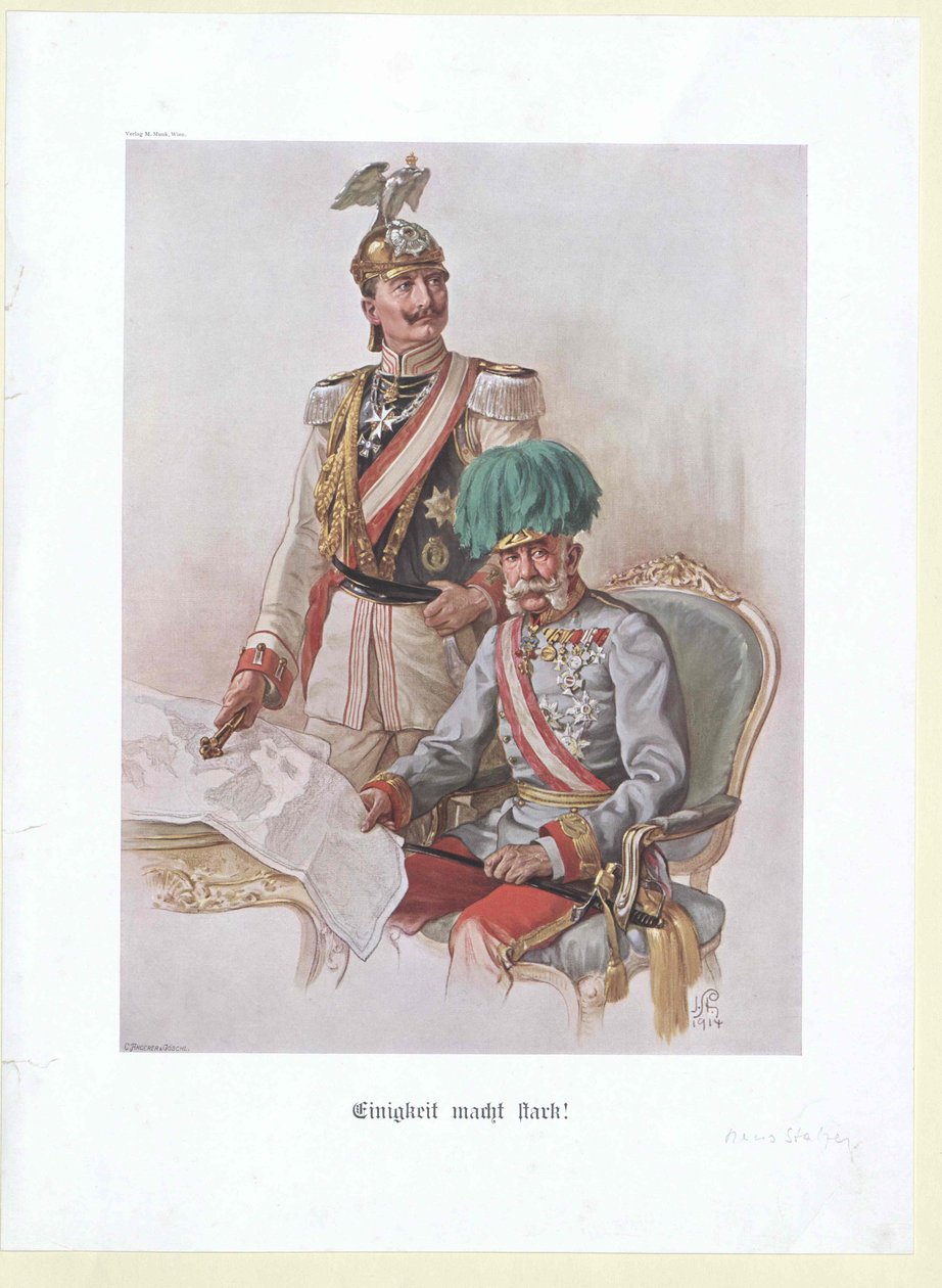 Tysk kejsare och kung av Preussen Vilhelm II av Hans Stalzer