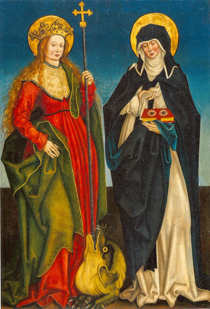 S:ta Margareta och S:ta Ottilia - altaret i Inzigkofen av Hans und Jakob Strüb