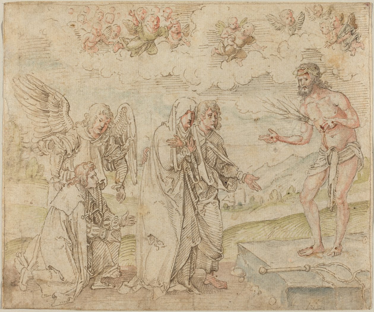 Maria och Johannes inför sorgemannen av Hans Süss von Kulmbach