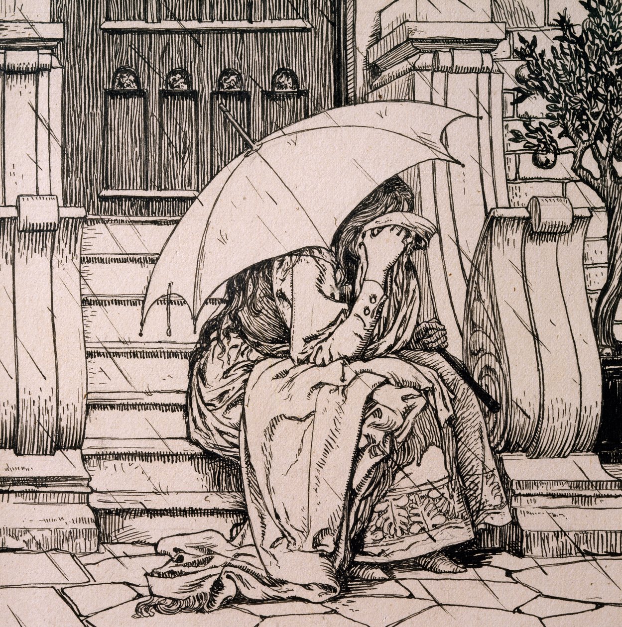 Illustration till saga av Hans Christian Andersen (1805-1875) av Hans Tegner