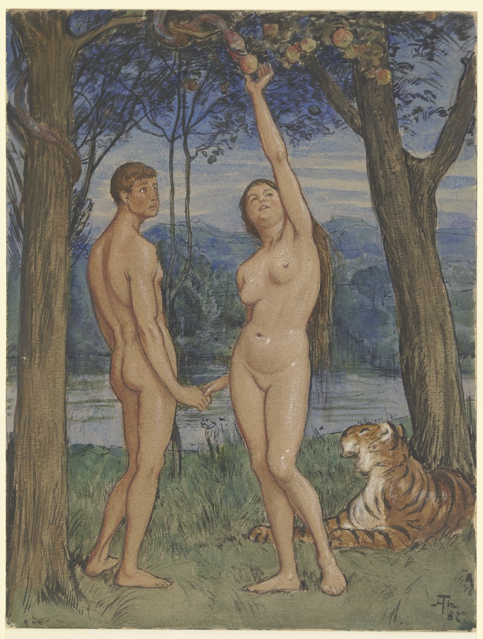 Adam och Eva av Hans Thoma
