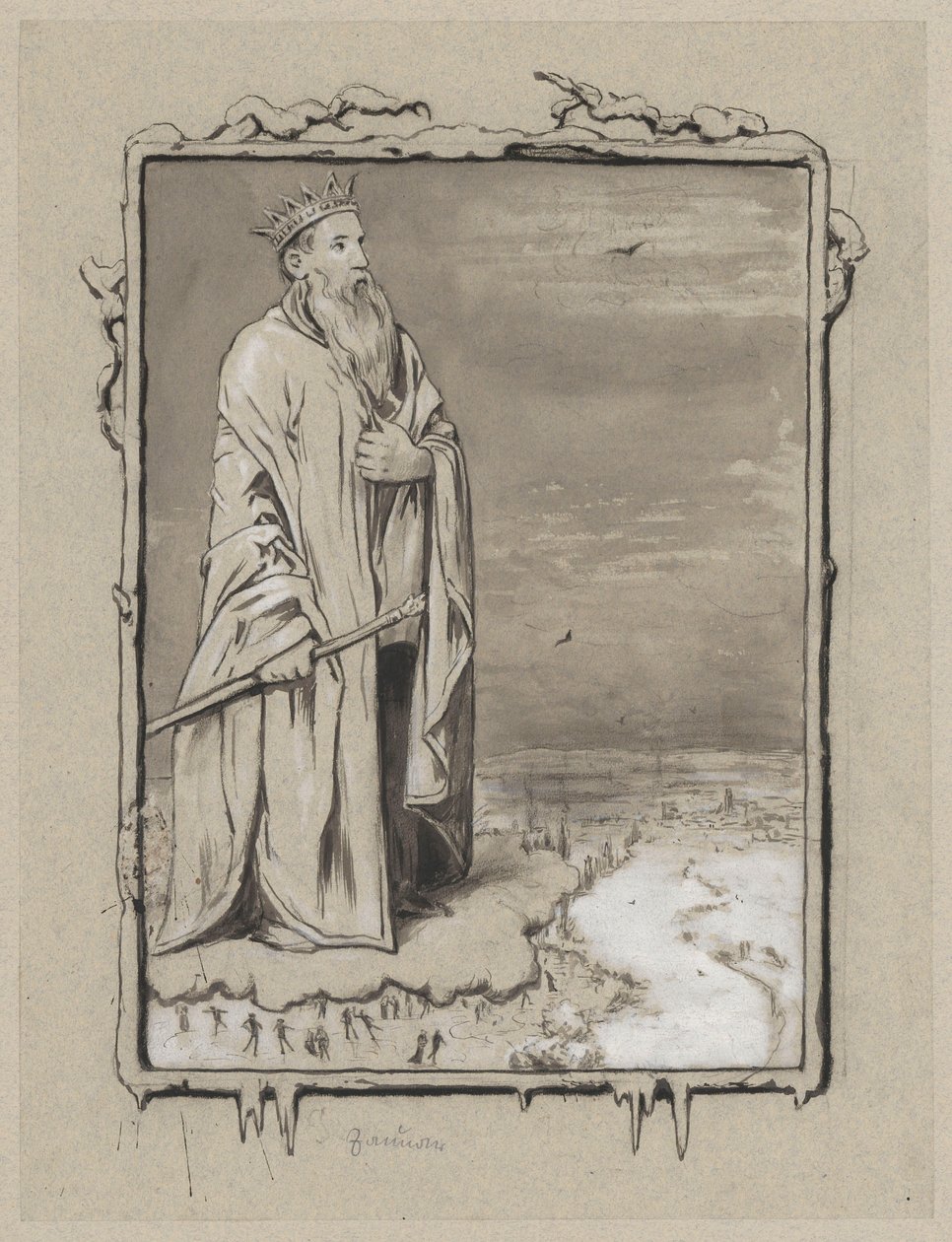En allegori över januari av Hans Thoma