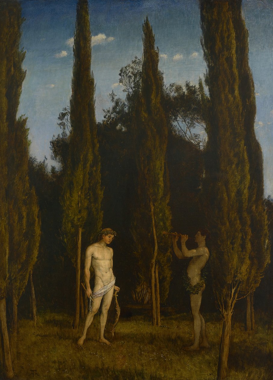 Apollo och Marsyas, av Hans Thoma