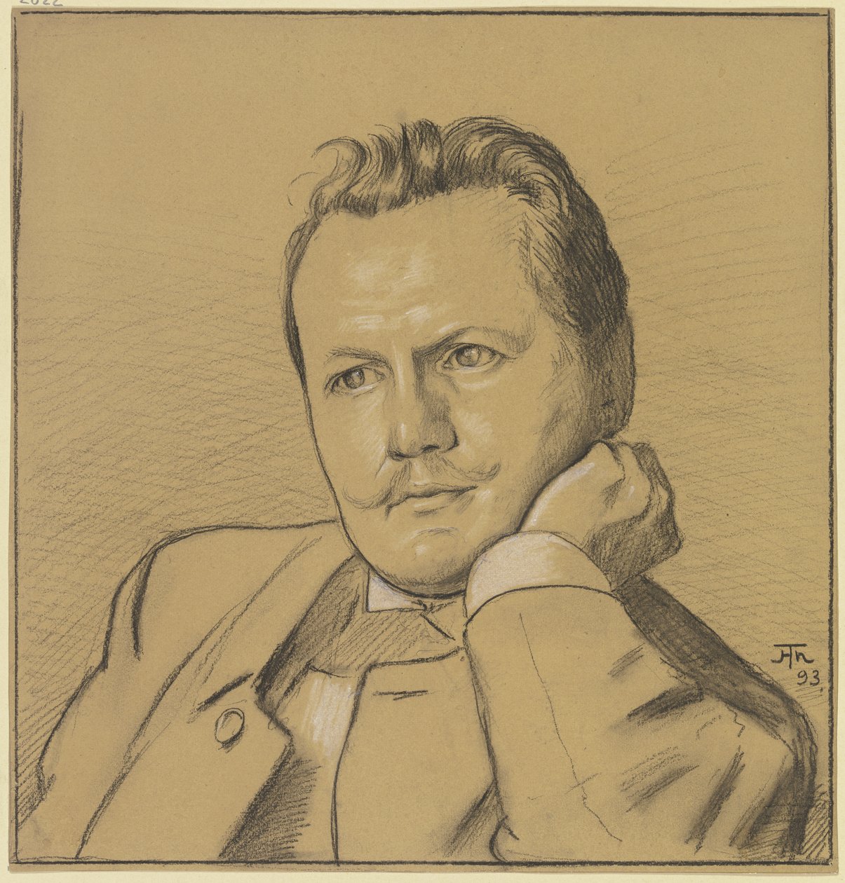 Porträtt av Otto Julius Bierbaum av Hans Thoma