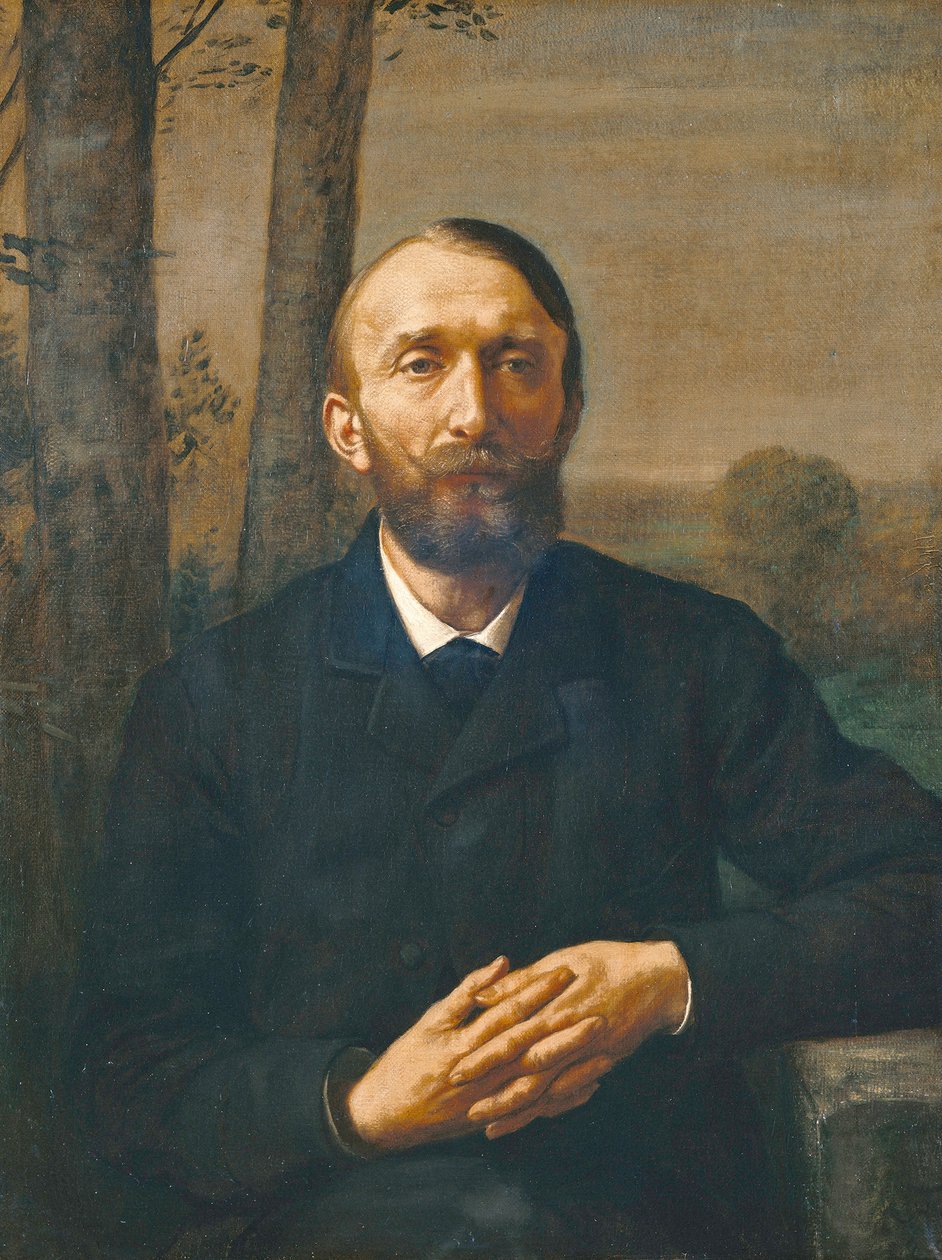 Porträtt av konstteoretikern Conrad Fiedler av Hans Thoma