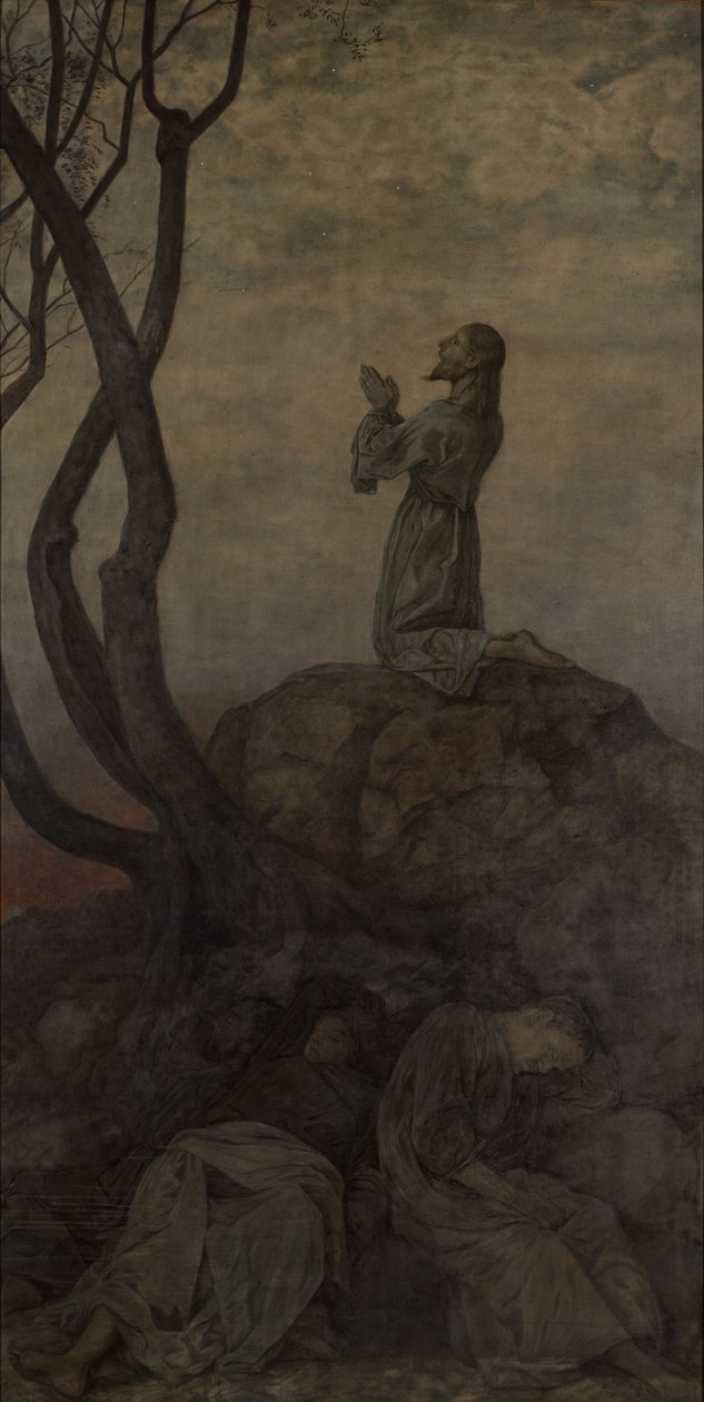 Kristus på Olivberget av Hans Thoma