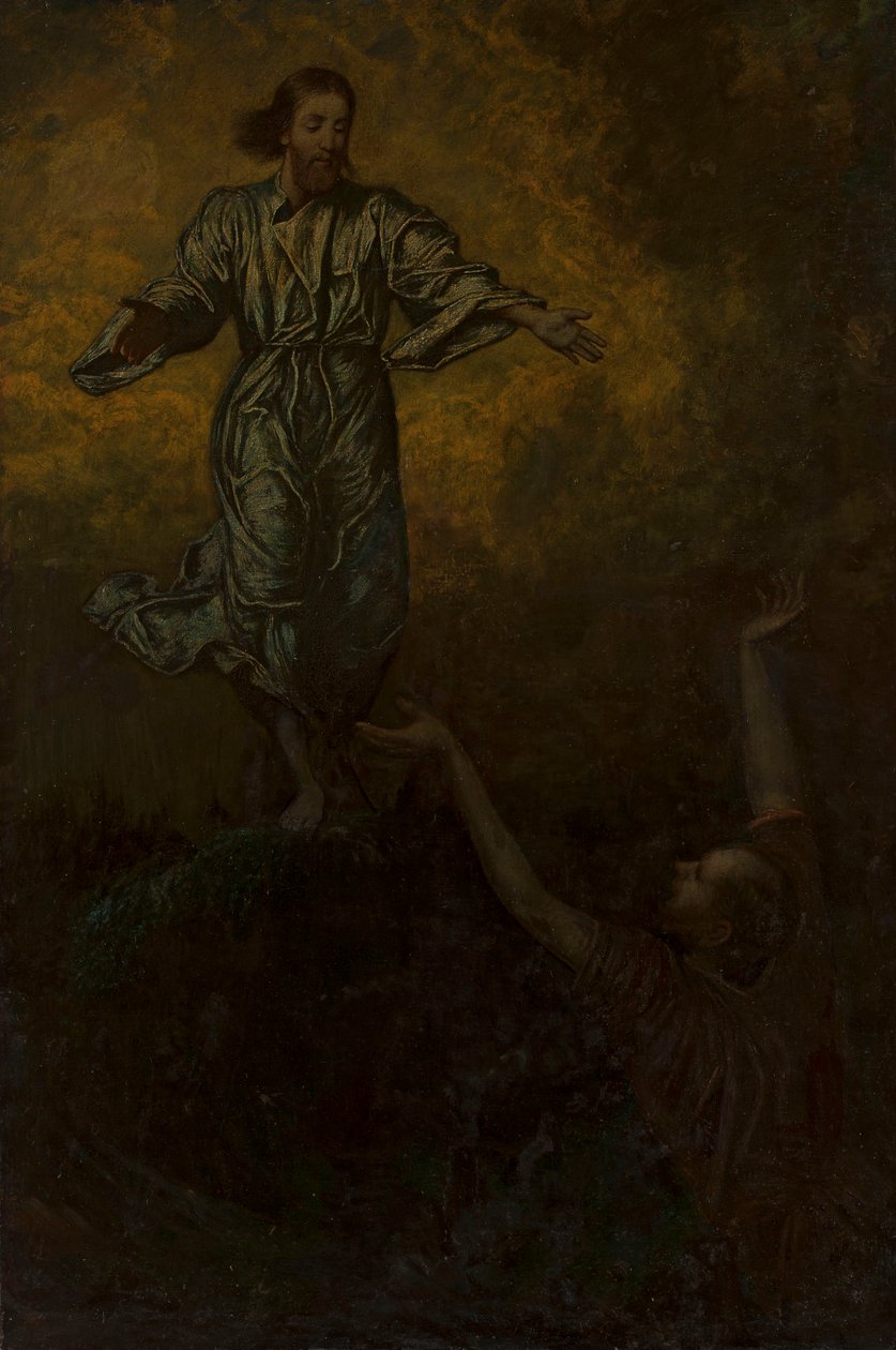 Kristus och Sankt Petrus av Hans Thoma