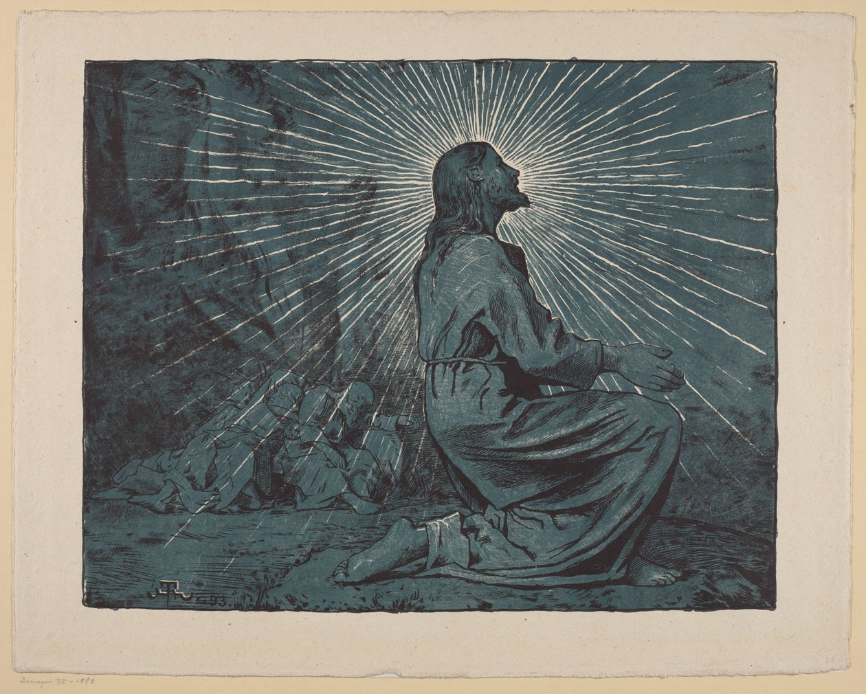 Kristus som ber på Olivberget av Hans Thoma