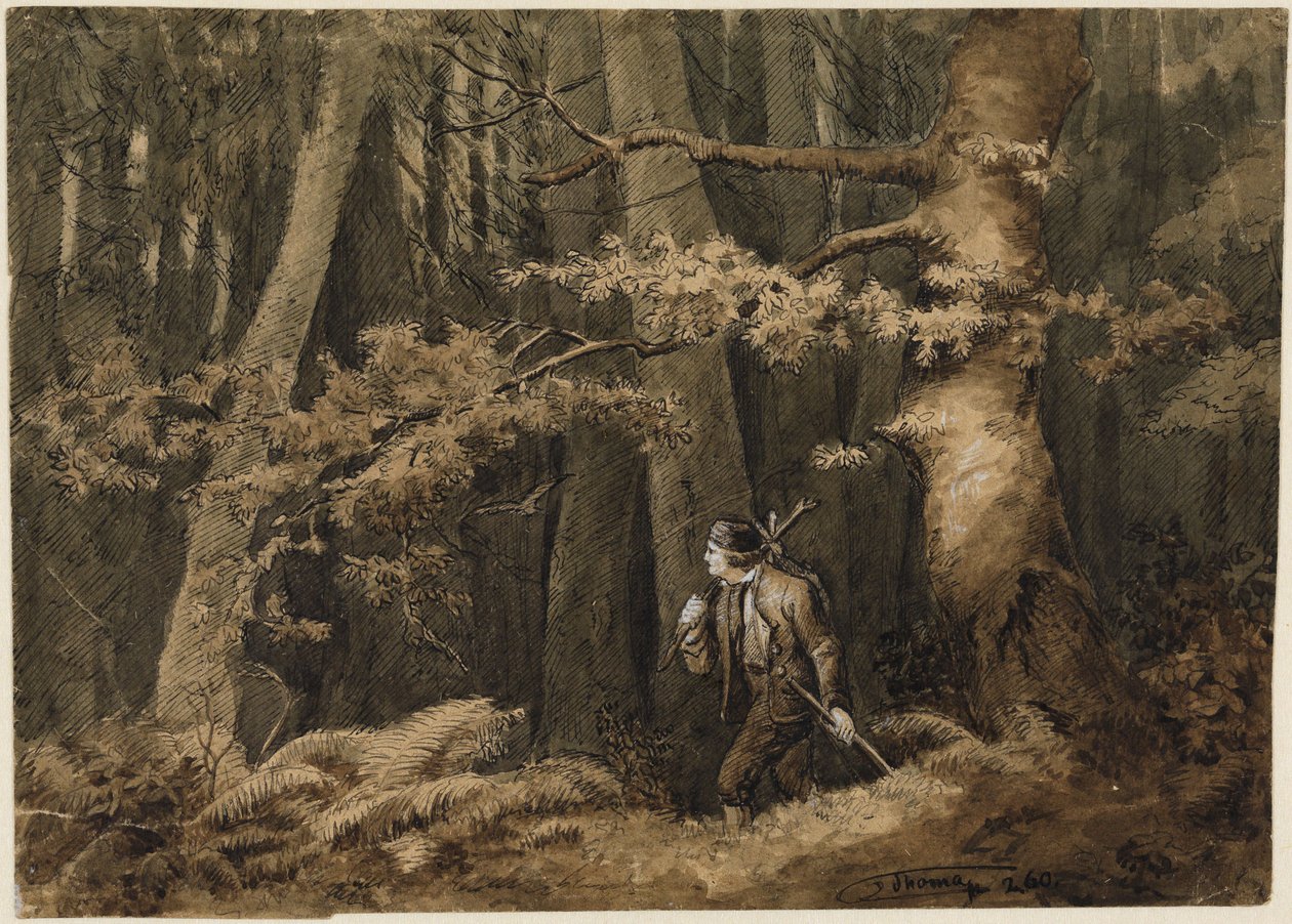 Jägaren i skogen av Hans Thoma