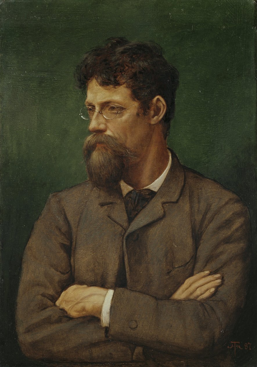 Där målar Albert Lang av Hans Thoma