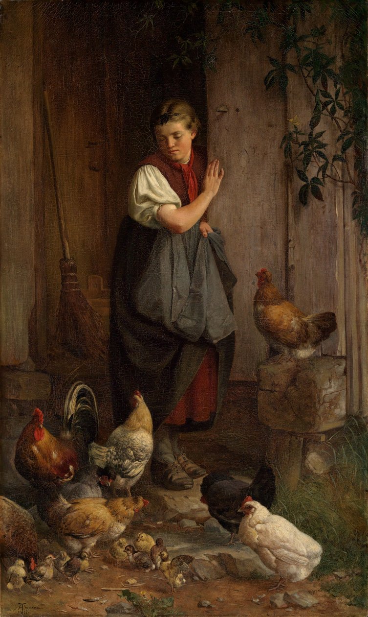 Matning av höns av Hans Thoma
