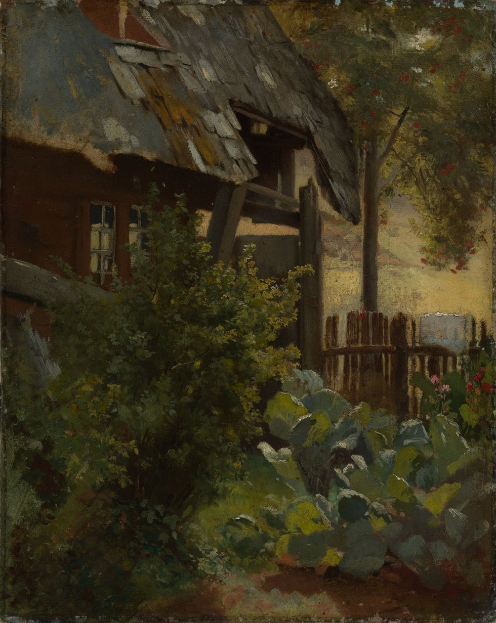 Kålträdgård med hushörn av Hans Thoma