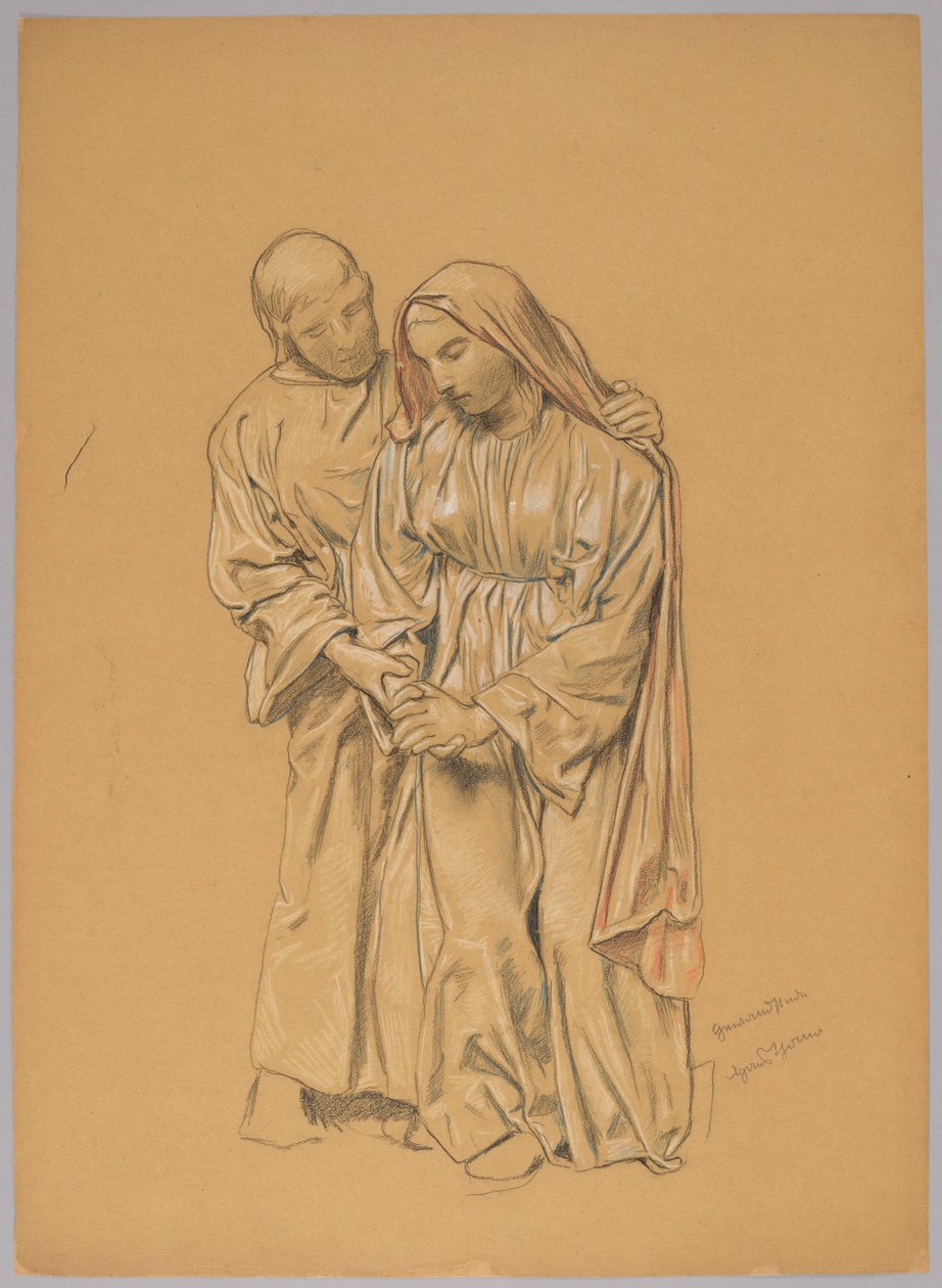 Maria mit dem heiligen Johannes dem Evangelisten av Hans Thoma
