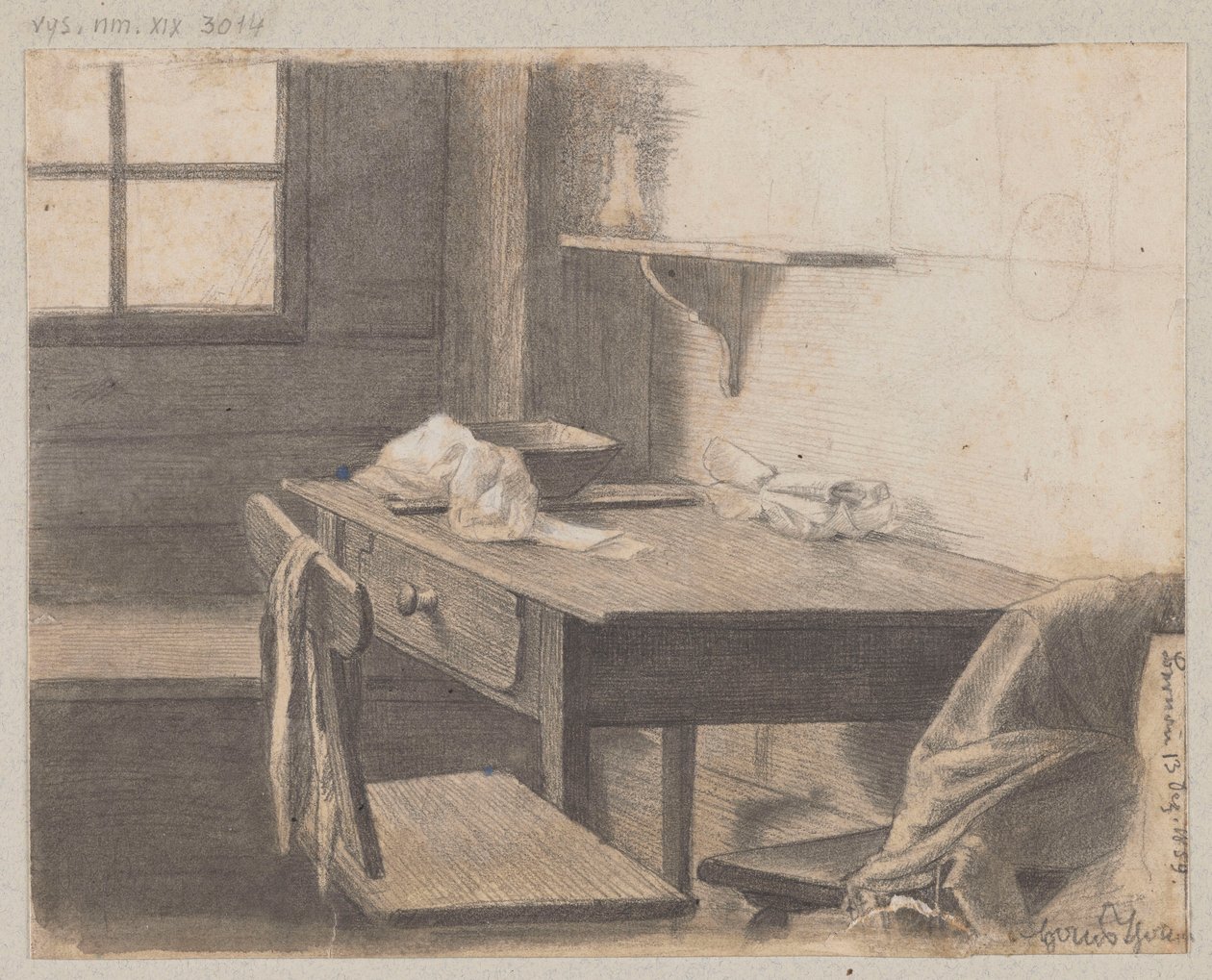 Konstnärens rum i Bernau av Hans Thoma