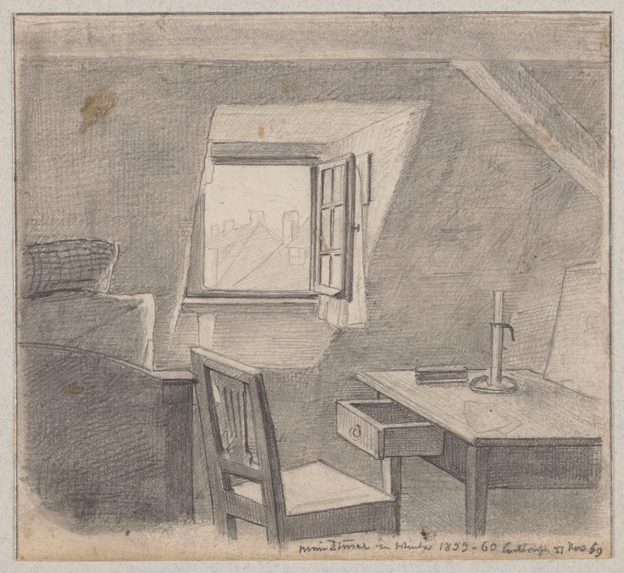 Konstnärens ateljé i Karlsruhe av Hans Thoma