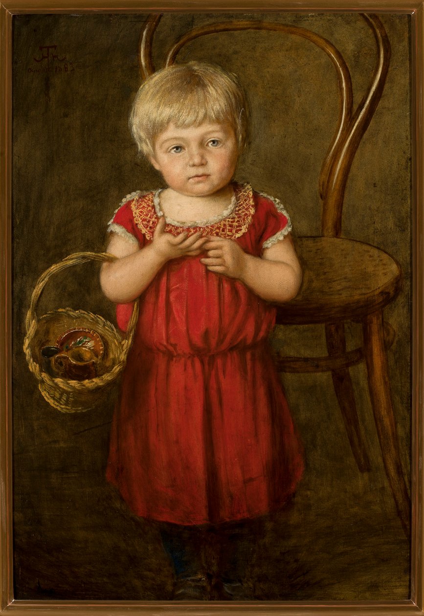 Porträtt av Eli med en korg av Hans Thoma