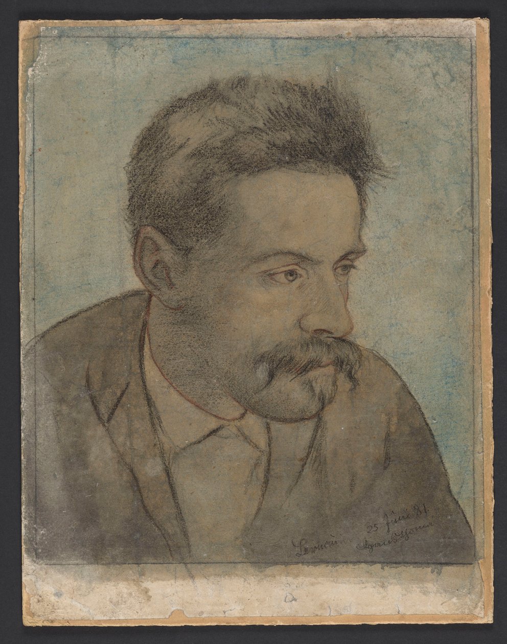 Porträtt av en man med mustasch av Hans Thoma