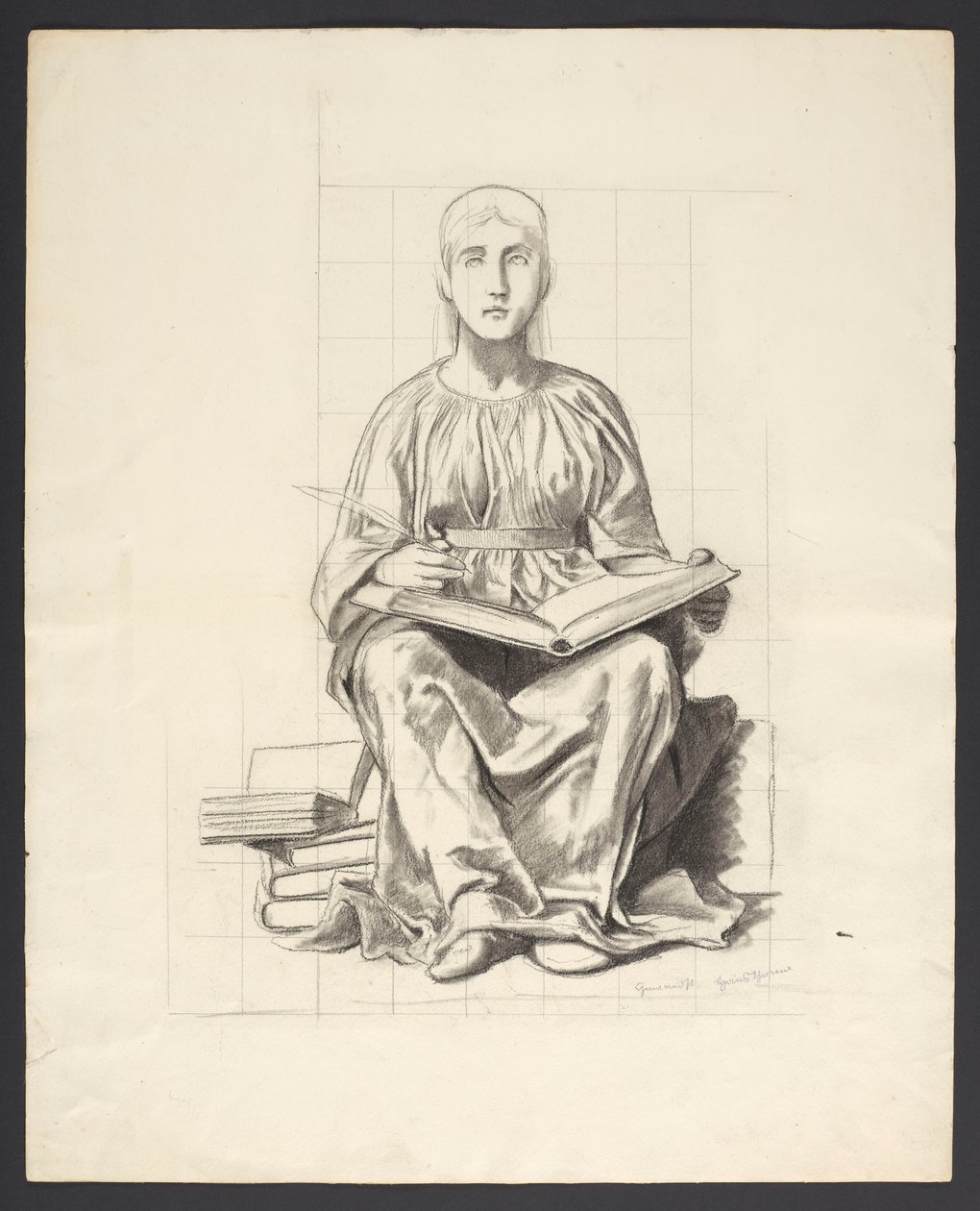 En allegorisk figur med en bok av Hans Thoma