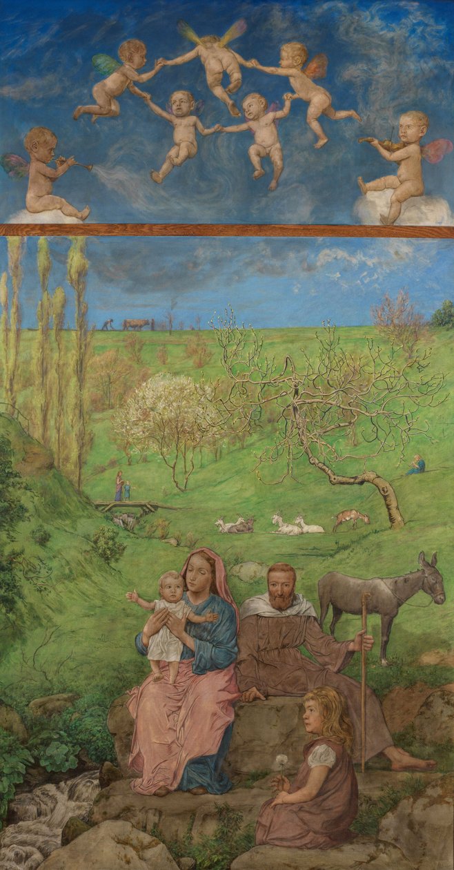 Vila under flykten av Hans Thoma