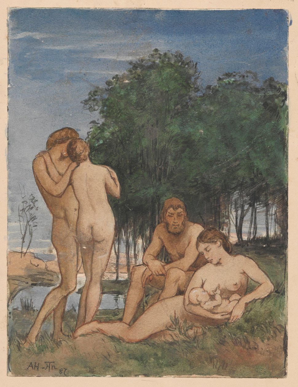 En idyllisk scen av Hans Thoma