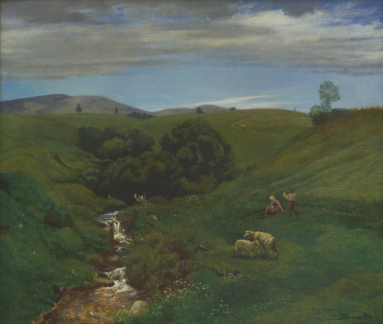 Äng i Schwarzwald nära Bernau av Hans Thoma