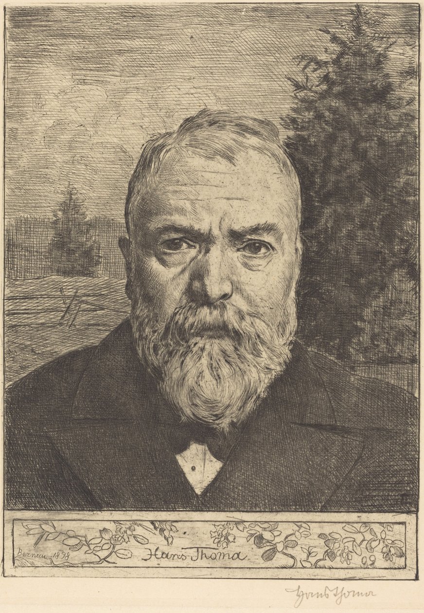 Självporträtt II av Hans Thoma