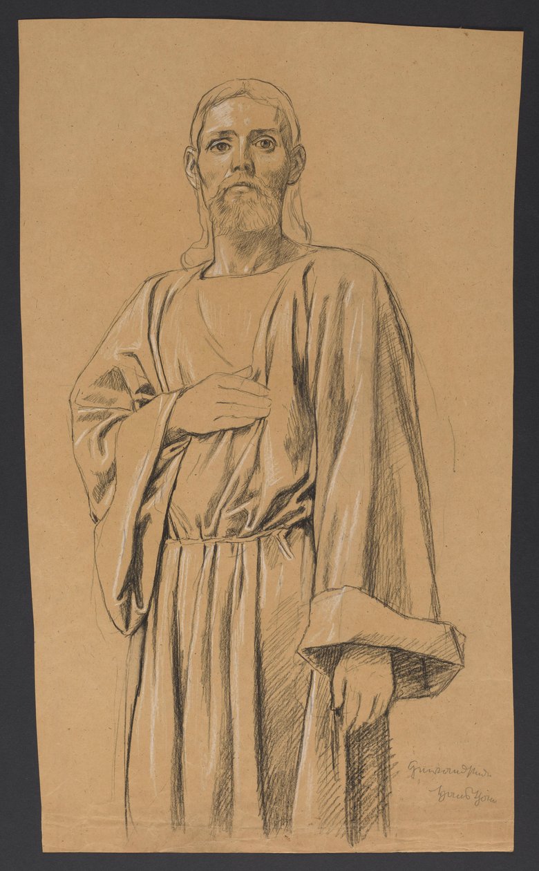 Skiss av en Kristusgestalt av Hans Thoma