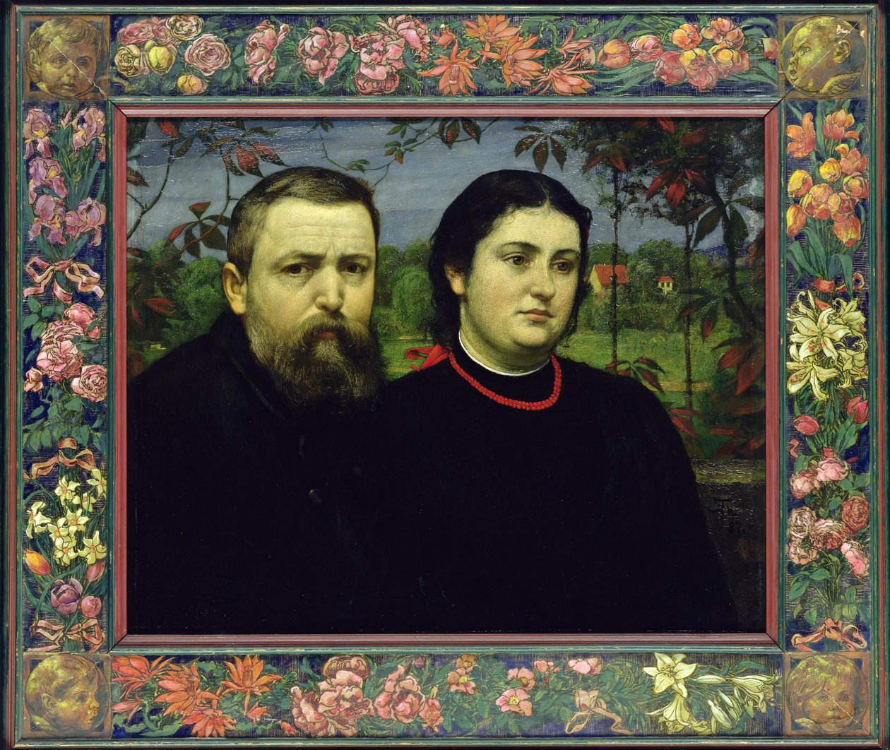 Konstnären med sin fru Bonicella, 1887 av Hans Thoma
