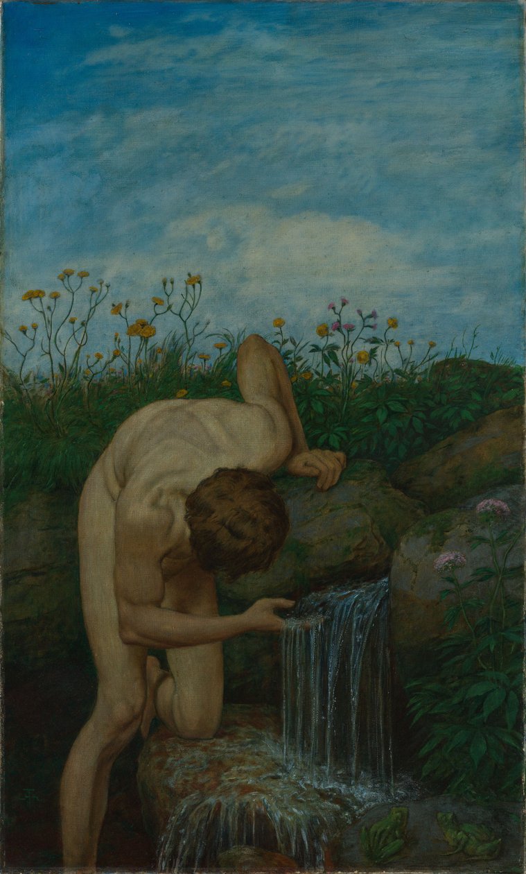 Triptyk: Källan av Hans Thoma